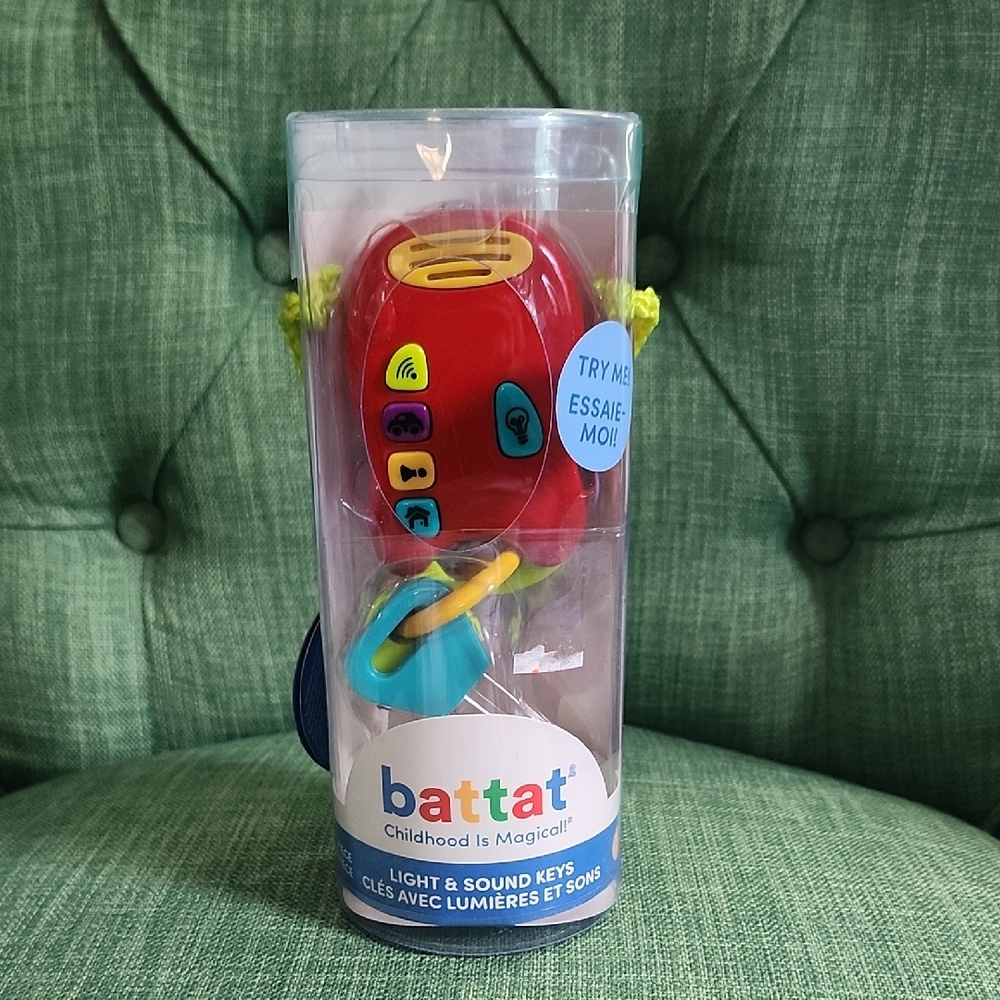 Battat Light & Sound Keys Toy - Red and Blue